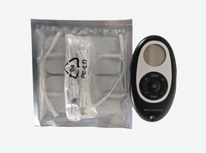 Acculove Heating TENS Unit for Pain Relief, Muscle Stimulator with Remote Controller, Portable Rechargeable Massager