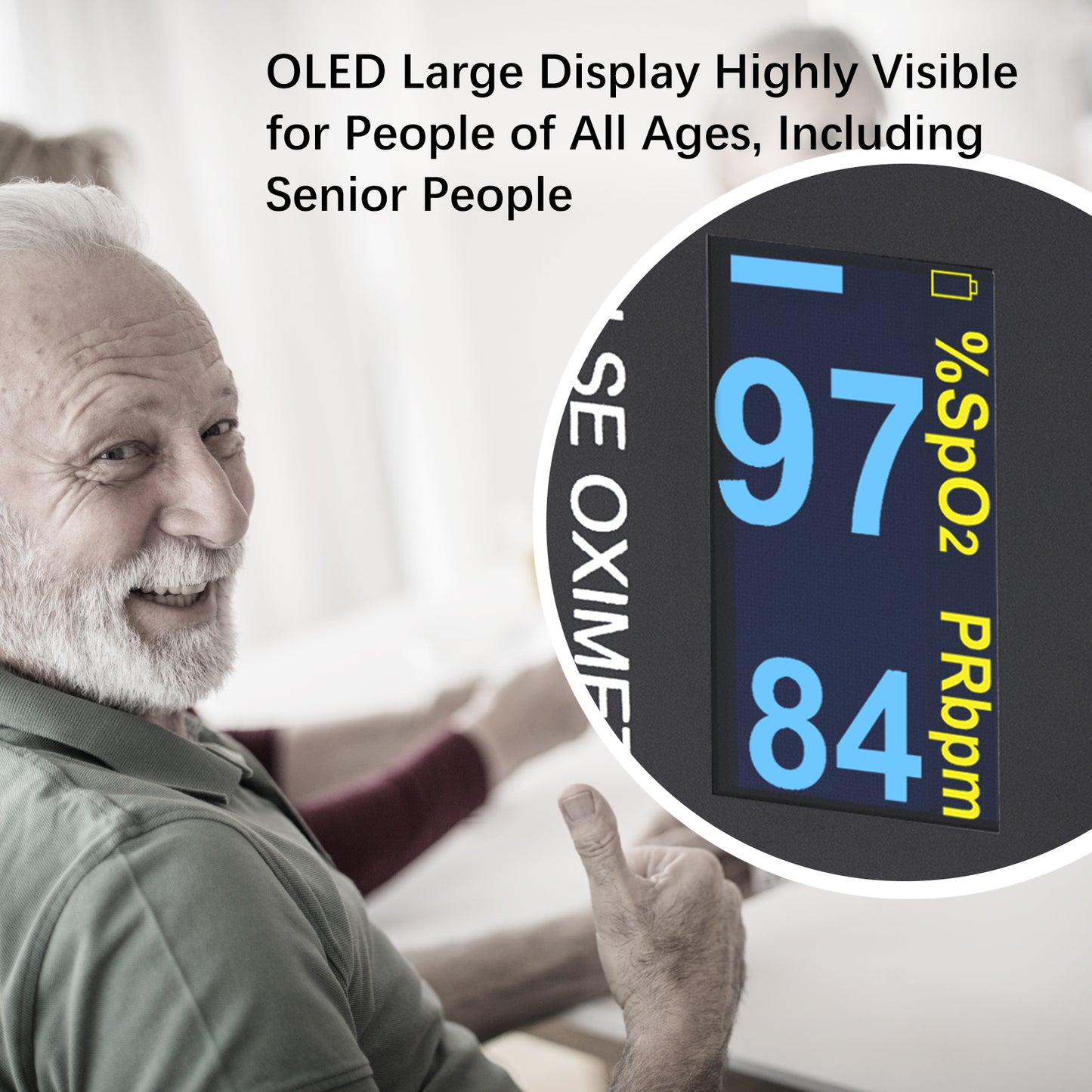 Finger Pulse Oximeter Clinical Guard 500S Image 9  - Seniors Friendly