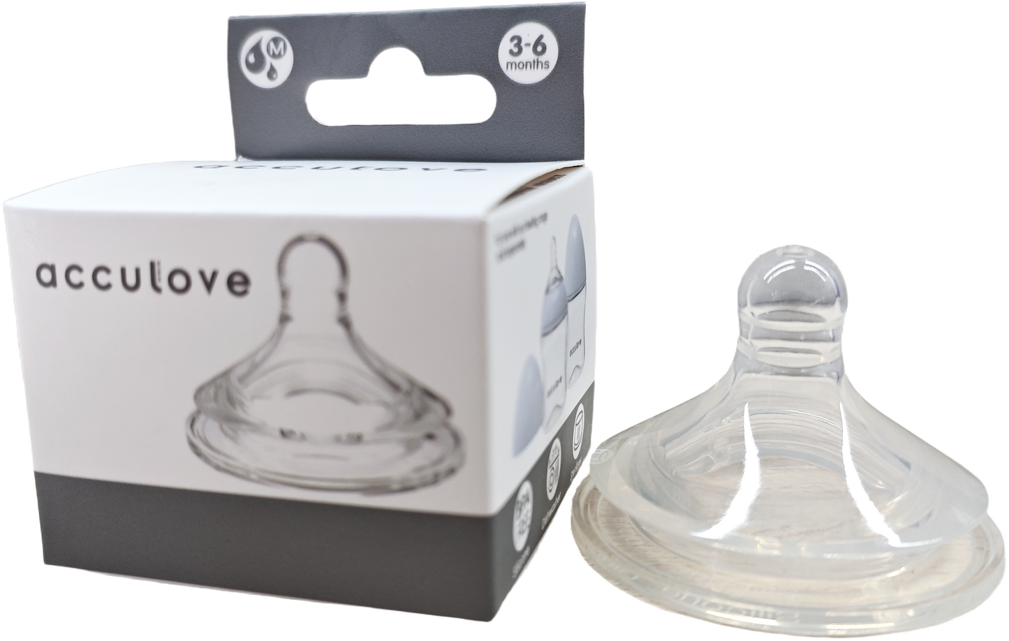Acculove “S” Flow Rate Nipples for 0-3 Months