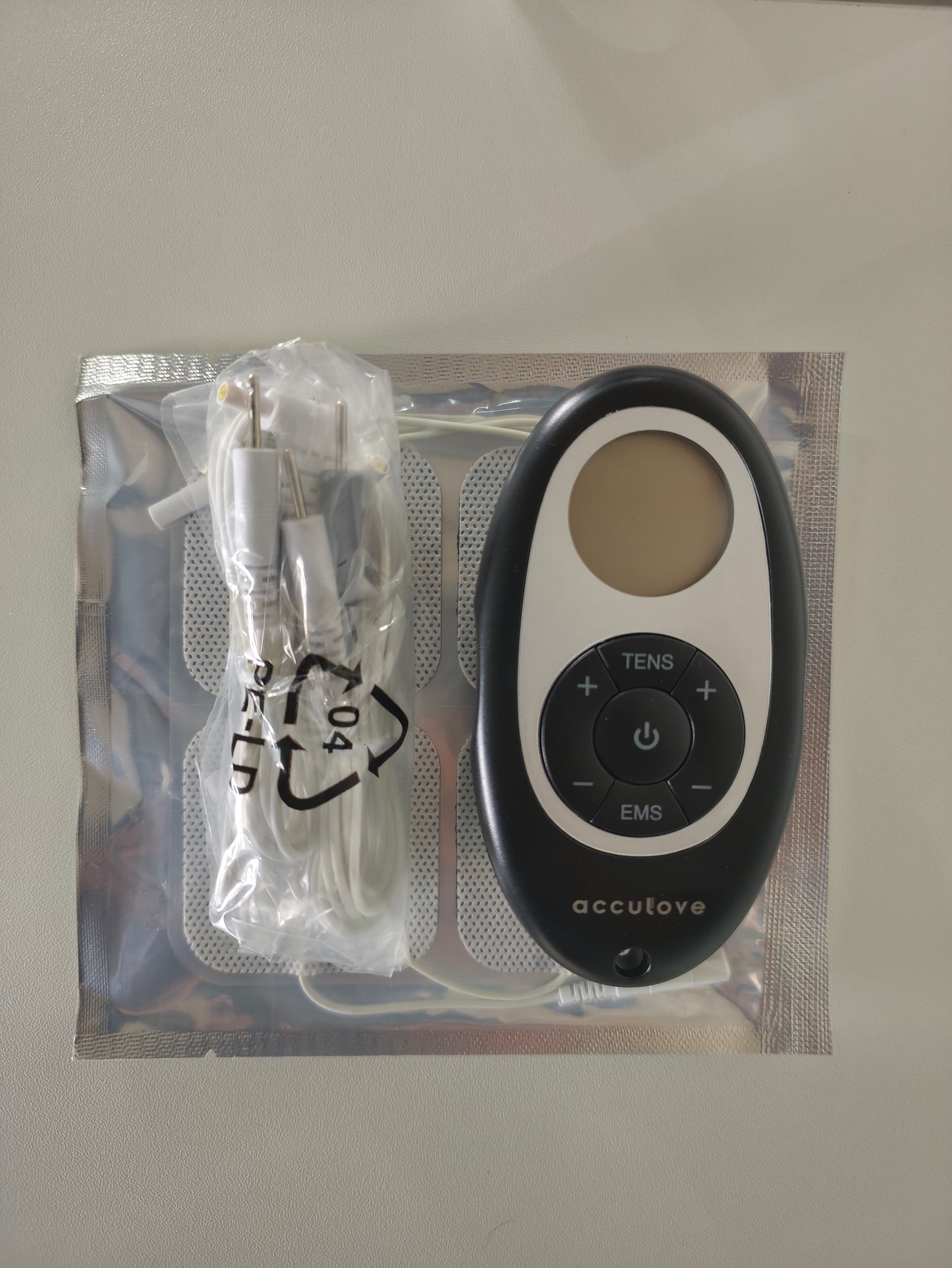 Acculove  Heating TENS Unit for Pain Relief,  Muscle Stimulator with Remote Controller, Portable Rechargeable Massager