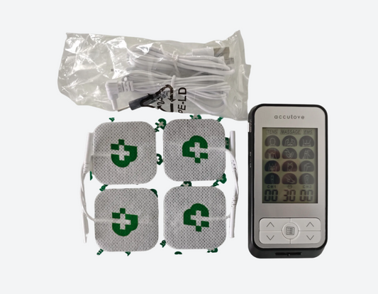 Acculove  Heating TENS Unit for Pain Relief, Wireless Muscle Stimulator with Remote Controller, Portable Rechargeable Massager