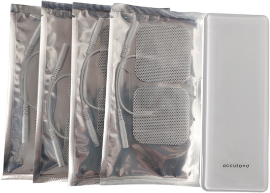 Acculove  Heating TENS Unit for Pain Relief, Wireless Muscle Stimulator with Remote Controller, Portable Rechargeable Massager