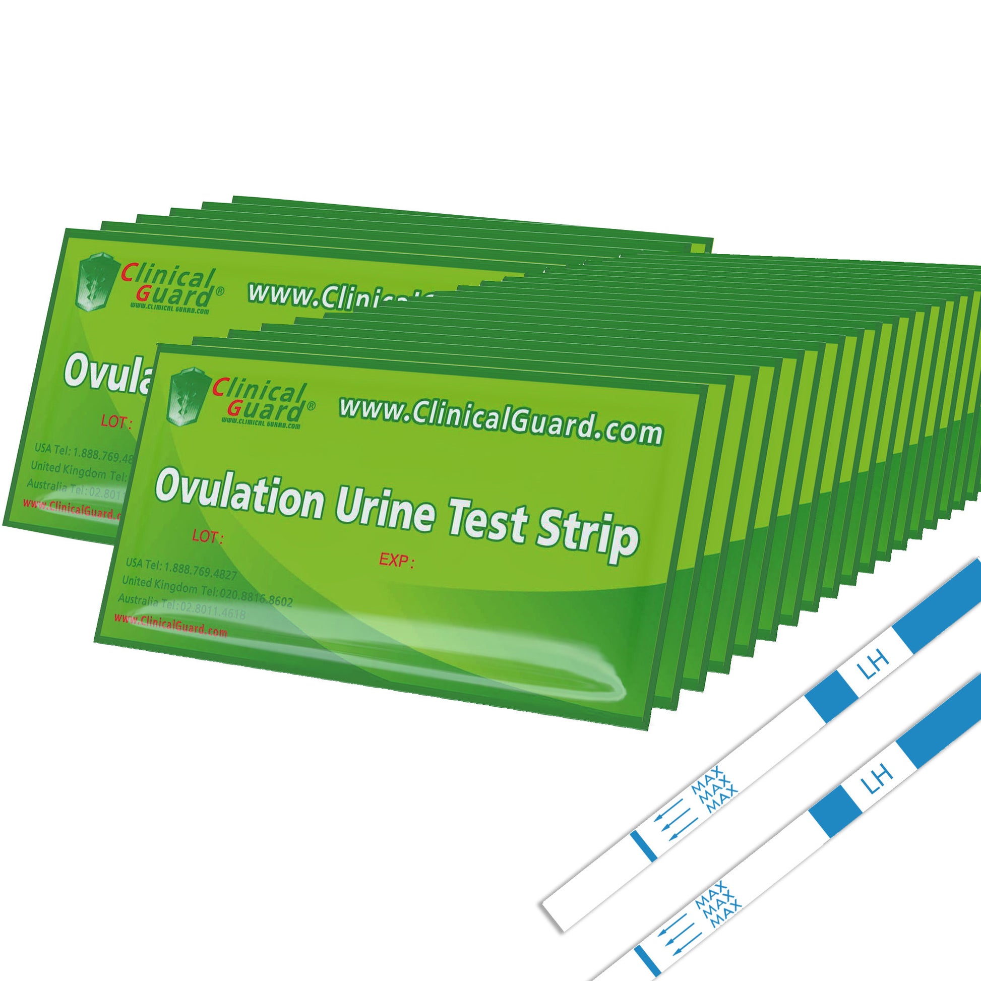 Clinical Guard Urine Test Strips Ovulation LH Pack 25