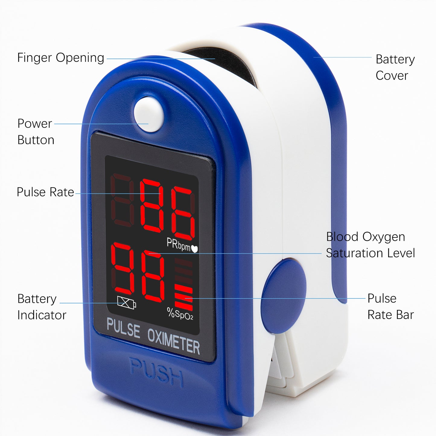 Finger Pulse Oximeter Clinical Guard 50DL Image 2 - Diagraph