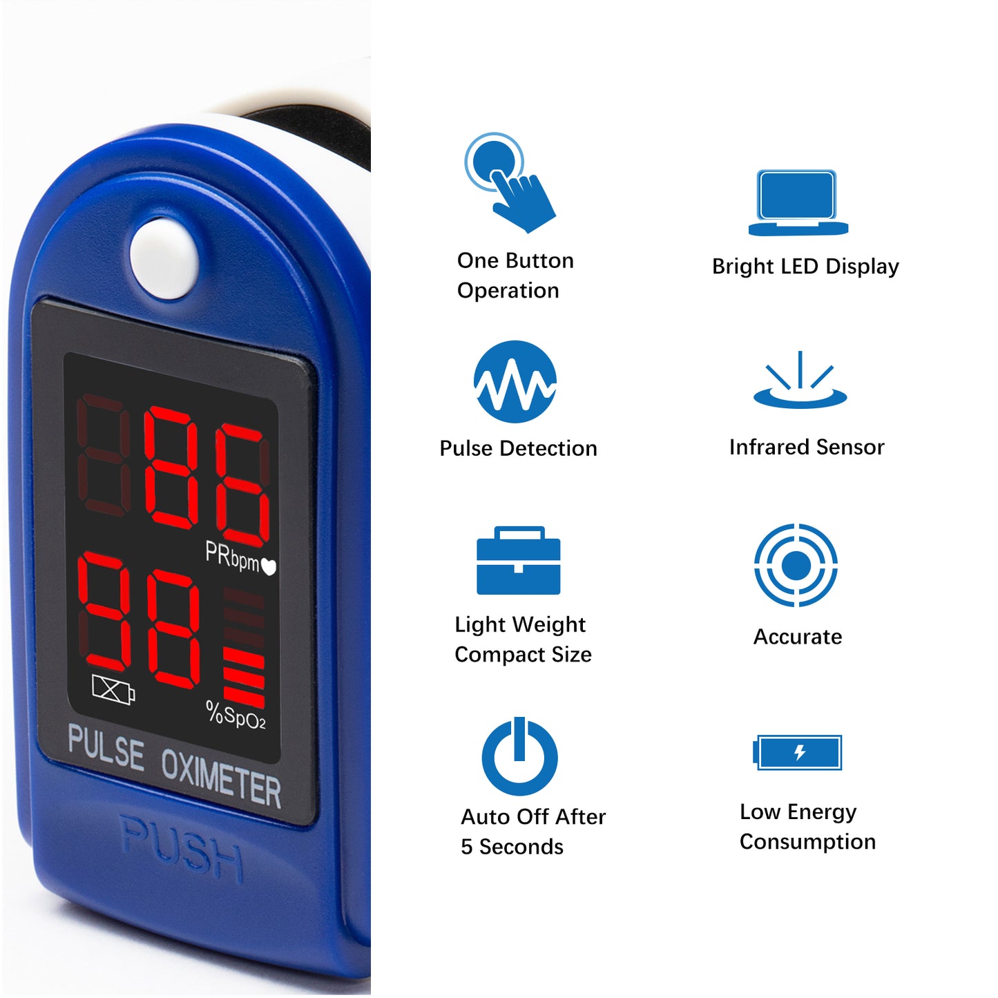 Finger Pulse Oximeter Clinical Guard 50DL Image 4 - Features