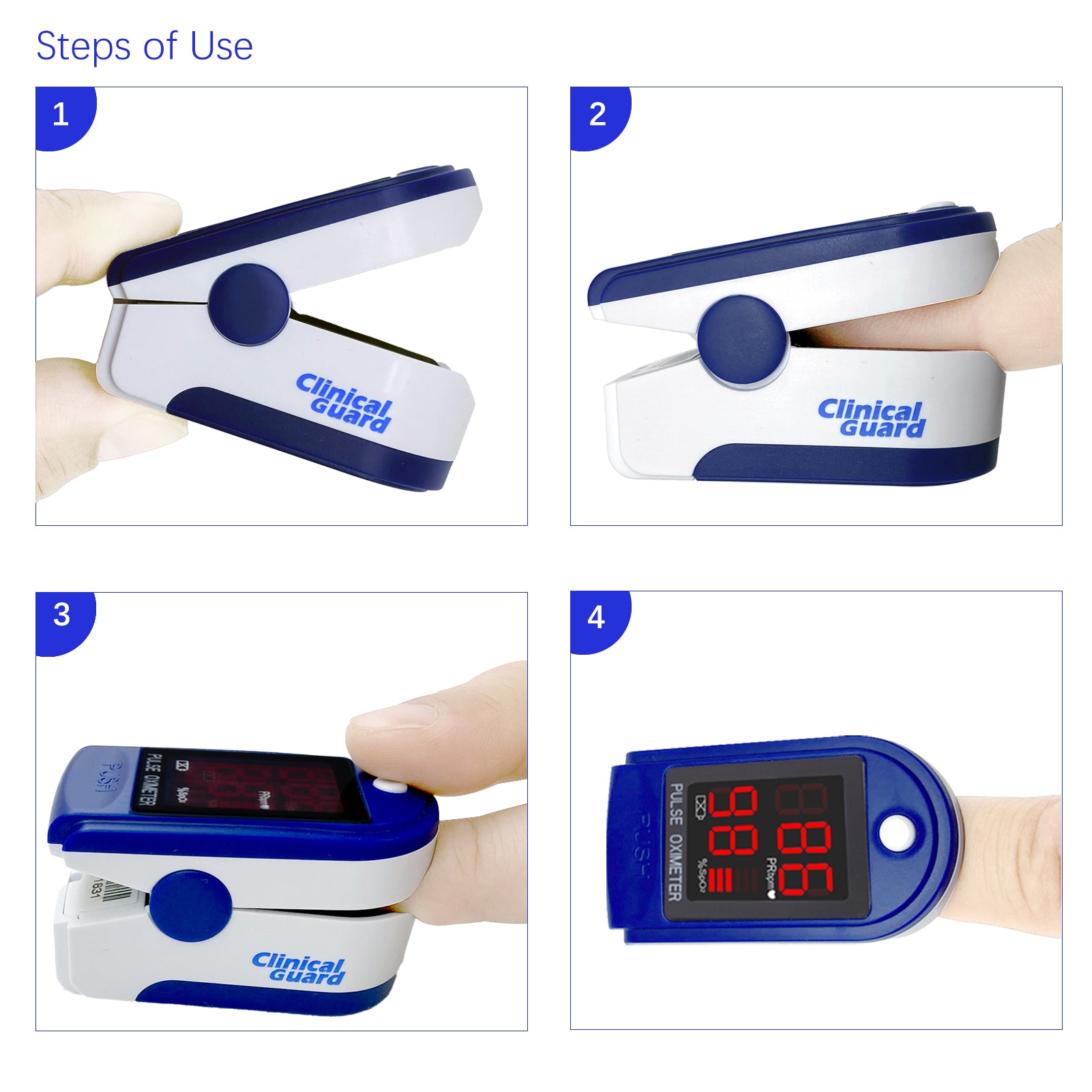 Finger Pulse Oximeter Clinical Guard 50DL Image 6 - User's Guide
