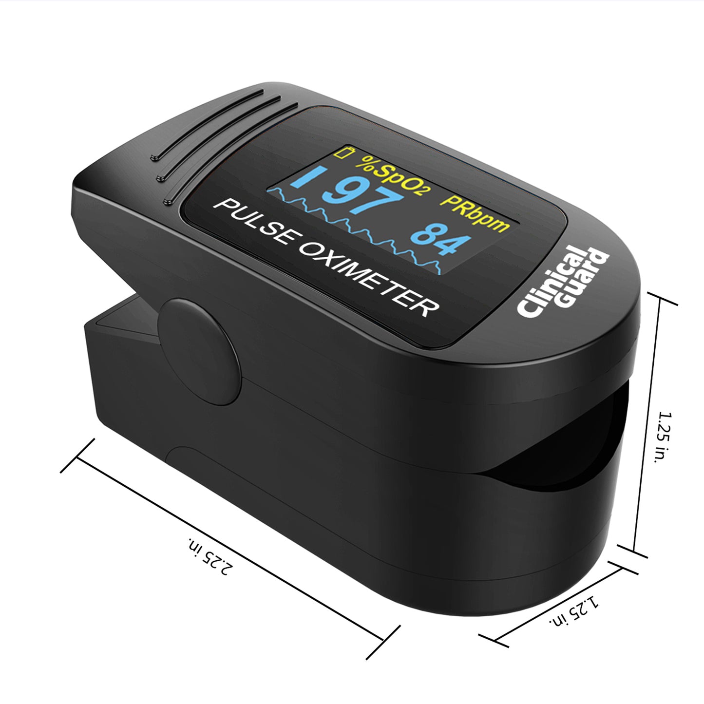Finger Pulse Oximeter Clinical Guard 500S Image 5 - Dimension