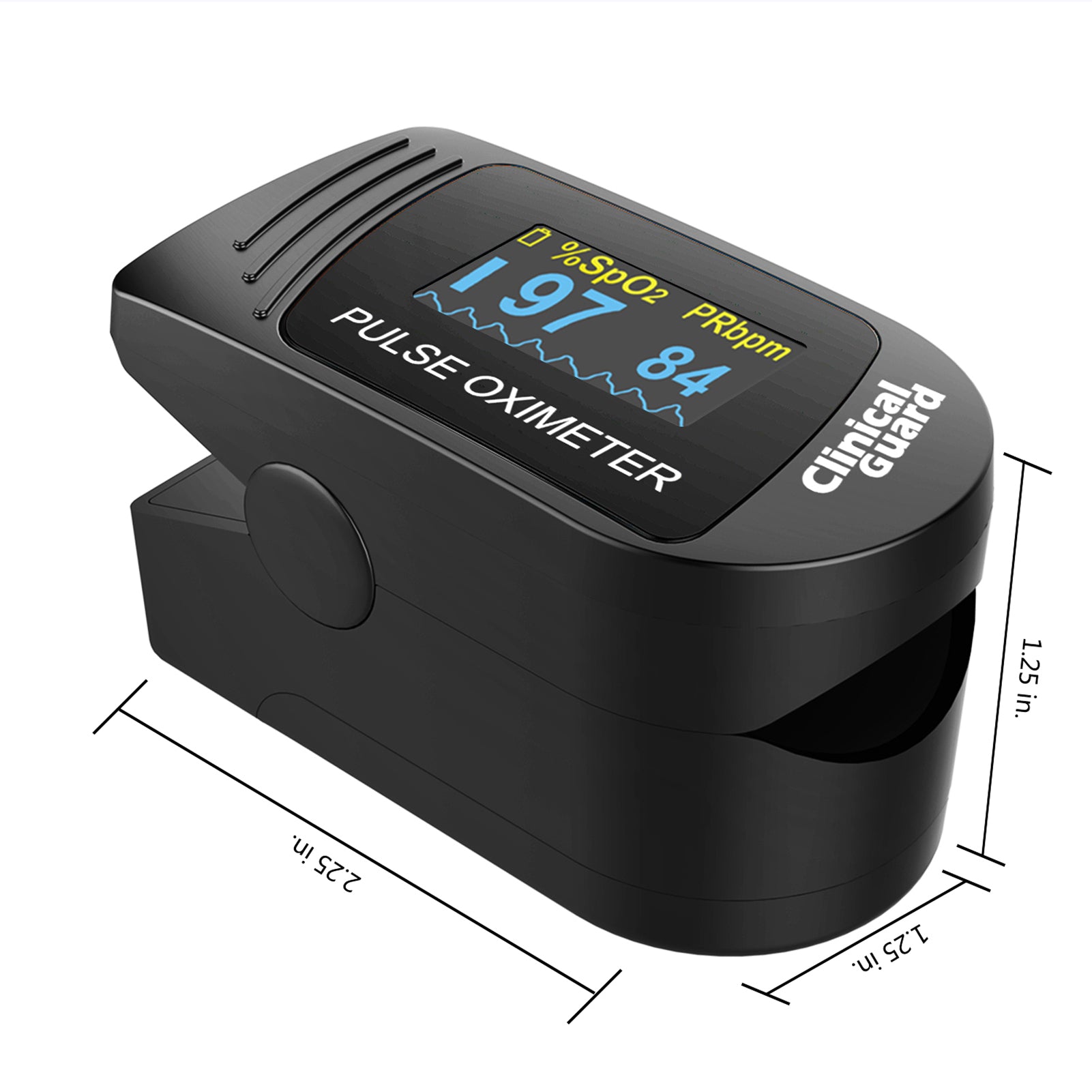 CONTEC CMS50M Finger Pulse Oximeter With Carrying Case - Blood Oxygen & Heart Rate Monitor
