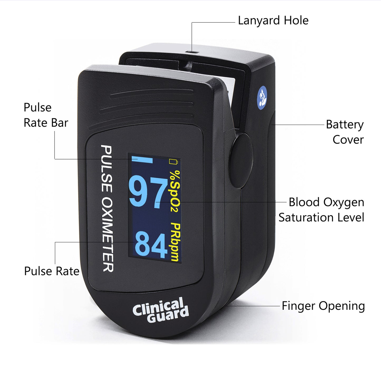 Finger Pulse Oximeter Clinical Guard 500S Image 7 - Diagraph