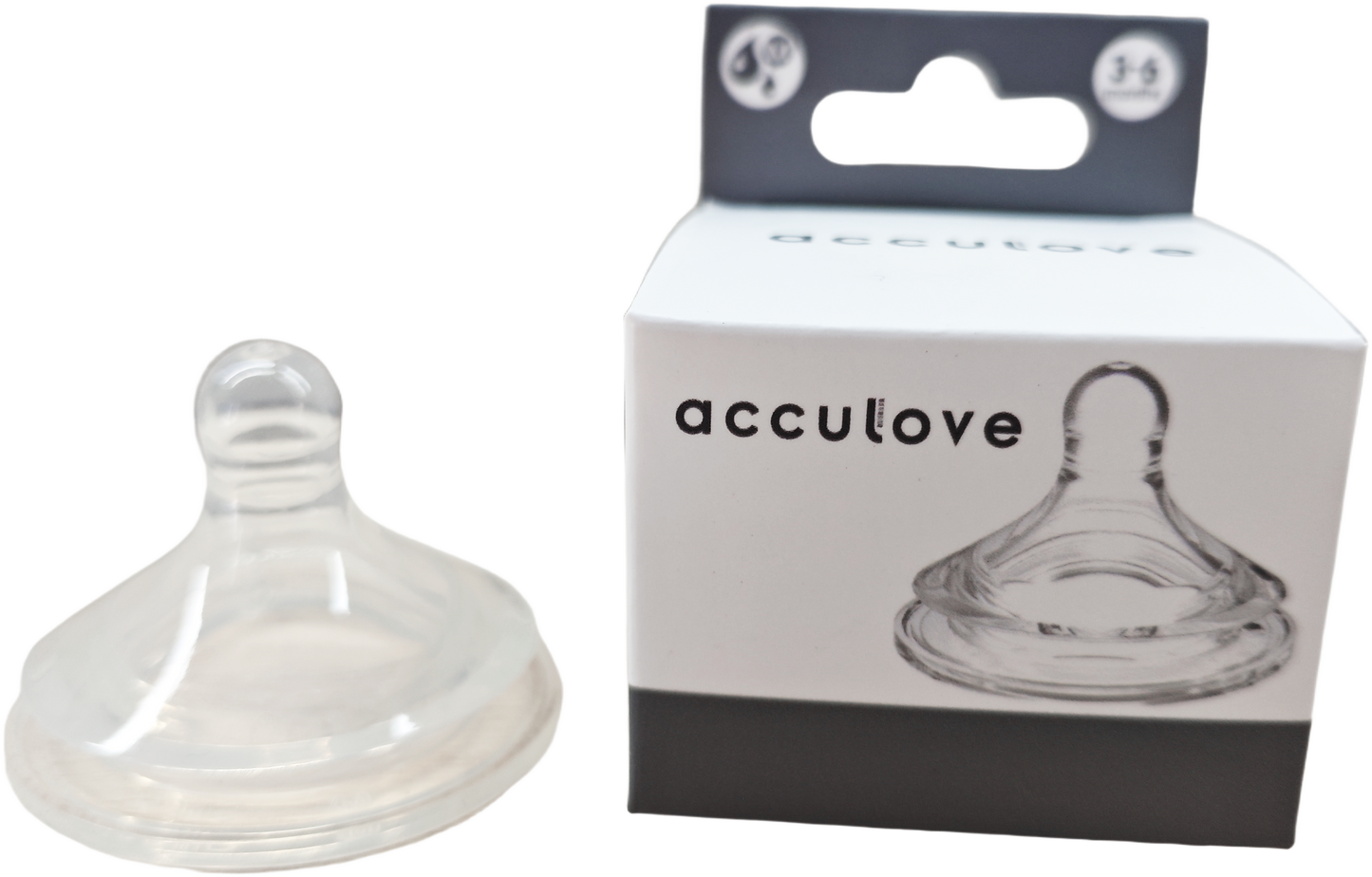 Acculove “S” Flow Rate Nipples for 0-3 Months